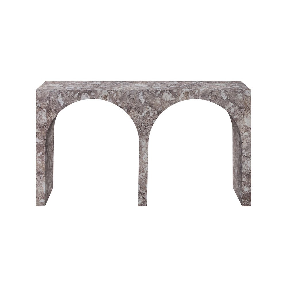 Faenza Brown Marble Finish Console Table. Picture 2