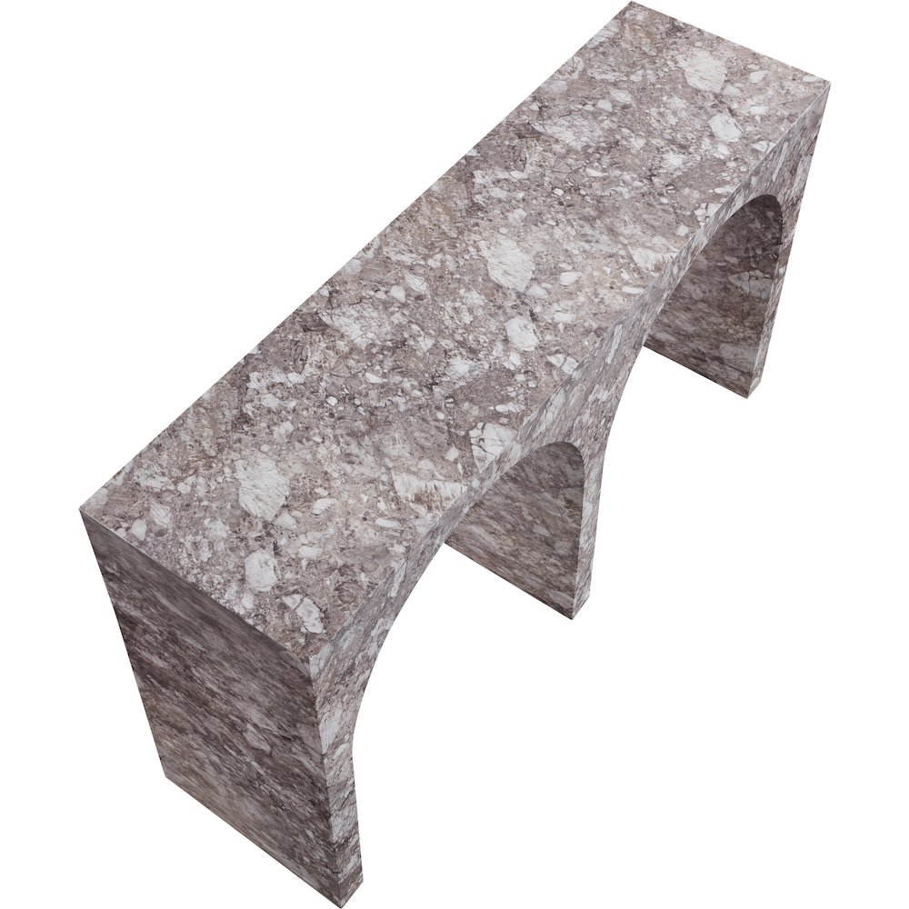 Faenza Brown Marble Finish Console Table. Picture 4