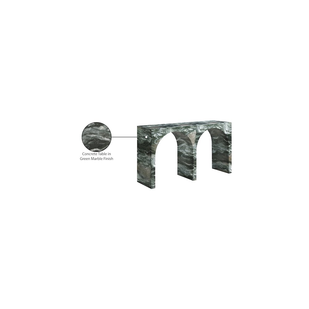 Faenza Green Marble Finish Console Table. Picture 6