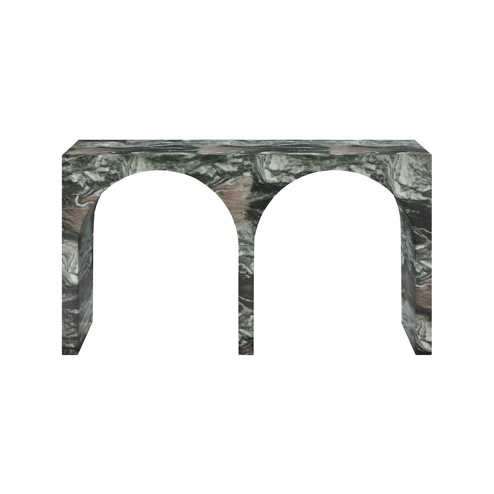 Faenza Green Marble Finish Console Table. Picture 2