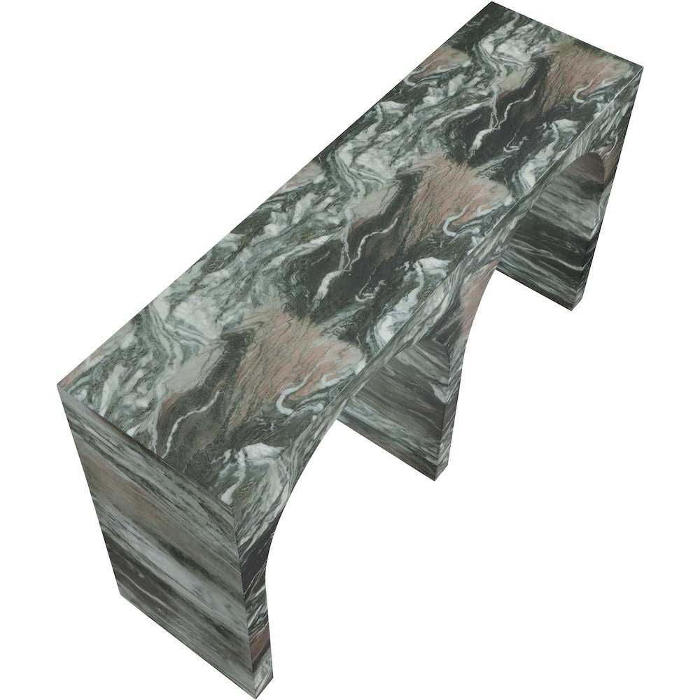 Faenza Green Marble Finish Console Table. Picture 4