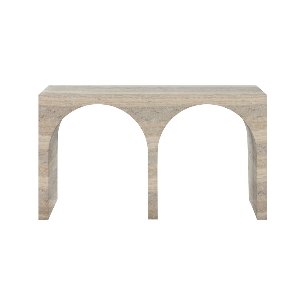 Faenza Travertine Travertine Finish Console Table. Picture 2