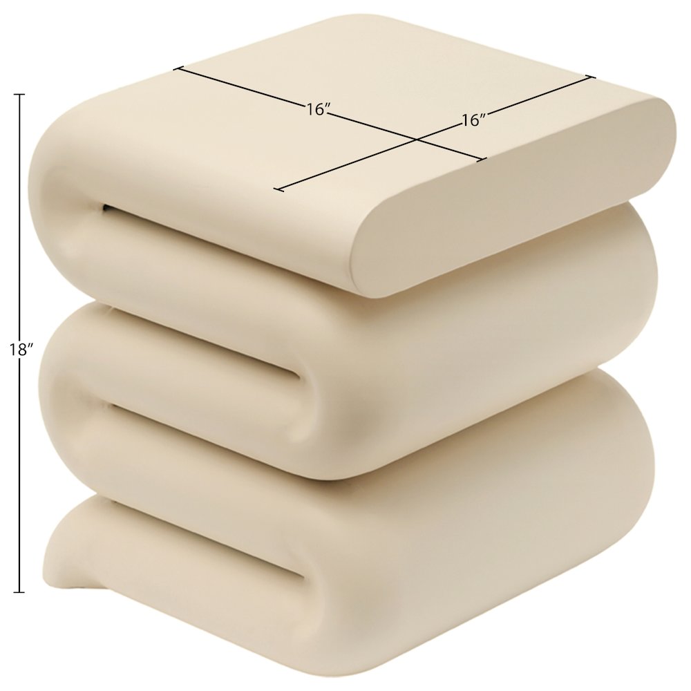 Roland Cream Iron End Table. Picture 5