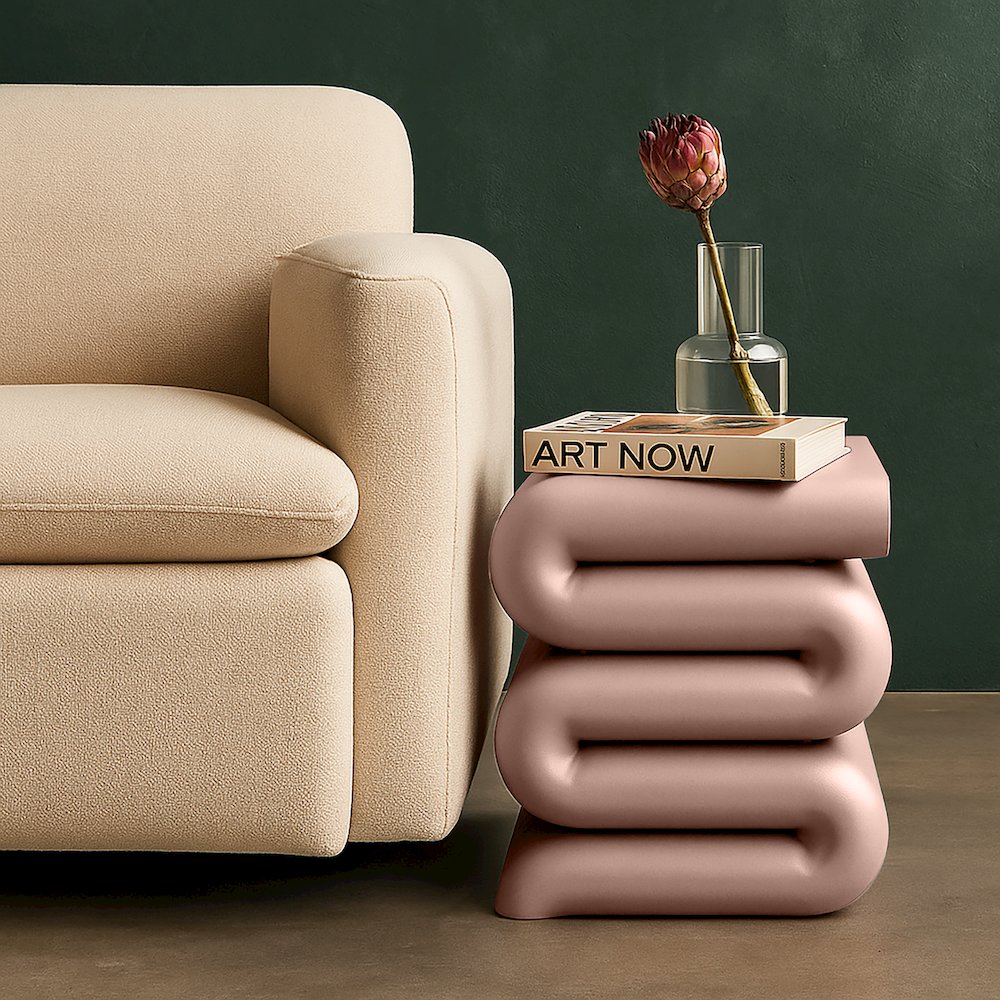 Roland Pink Iron End Table. Picture 2