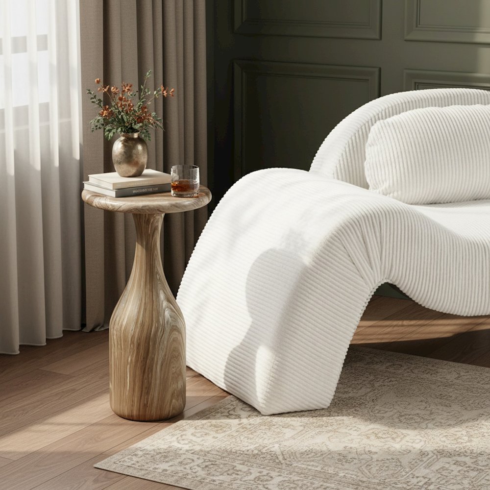 Savona Beige Concrete Indoor/Outdoor End Table. Picture 2