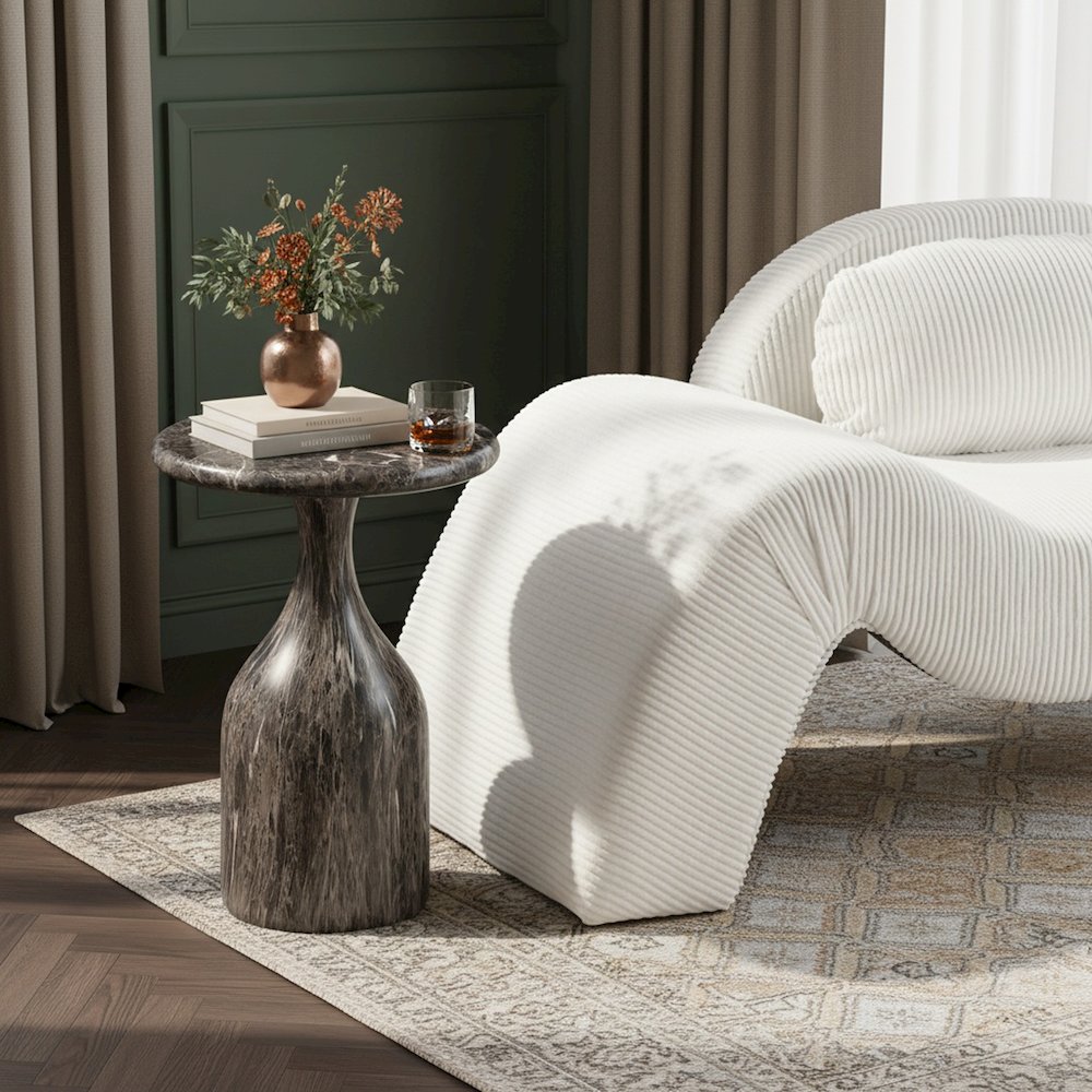 Savona Brown Concrete Indoor/Outdoor End Table. Picture 2