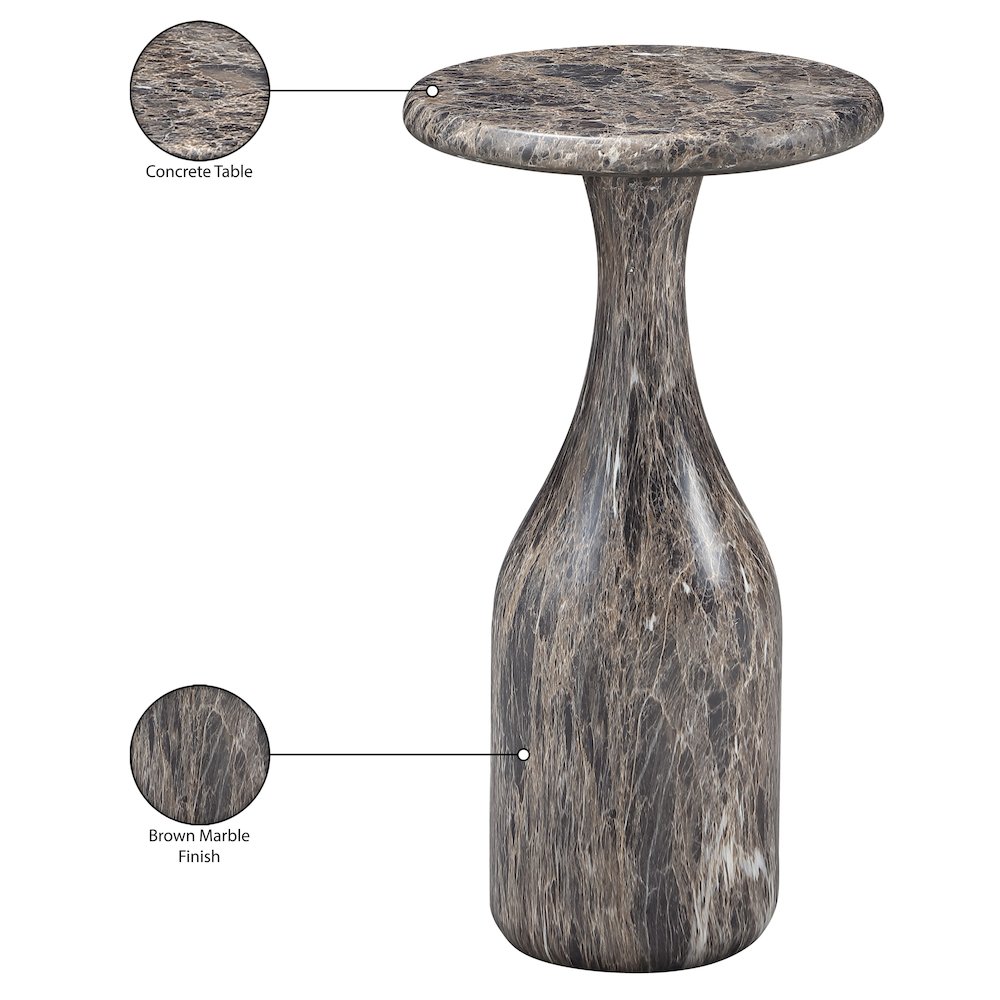 Savona Brown Concrete Indoor/Outdoor End Table. Picture 7