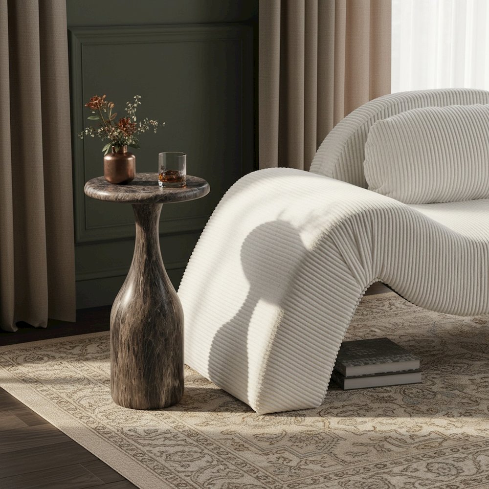 Savona Brown Concrete Indoor/Outdoor End Table. Picture 2