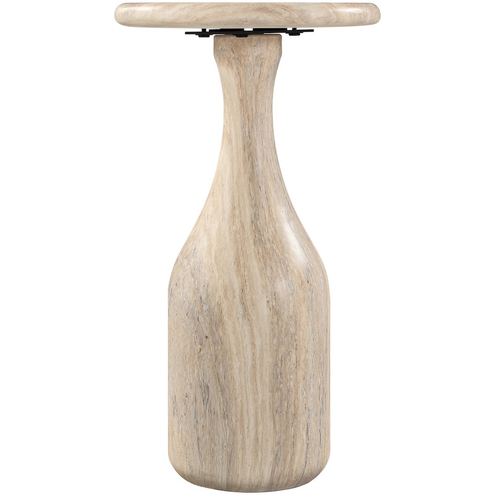 Savona Travertine Concrete Indoor/Outdoor End Table. Picture 3