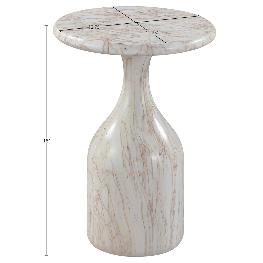 Savona White Concrete Indoor/Outdoor End Table. Picture 6