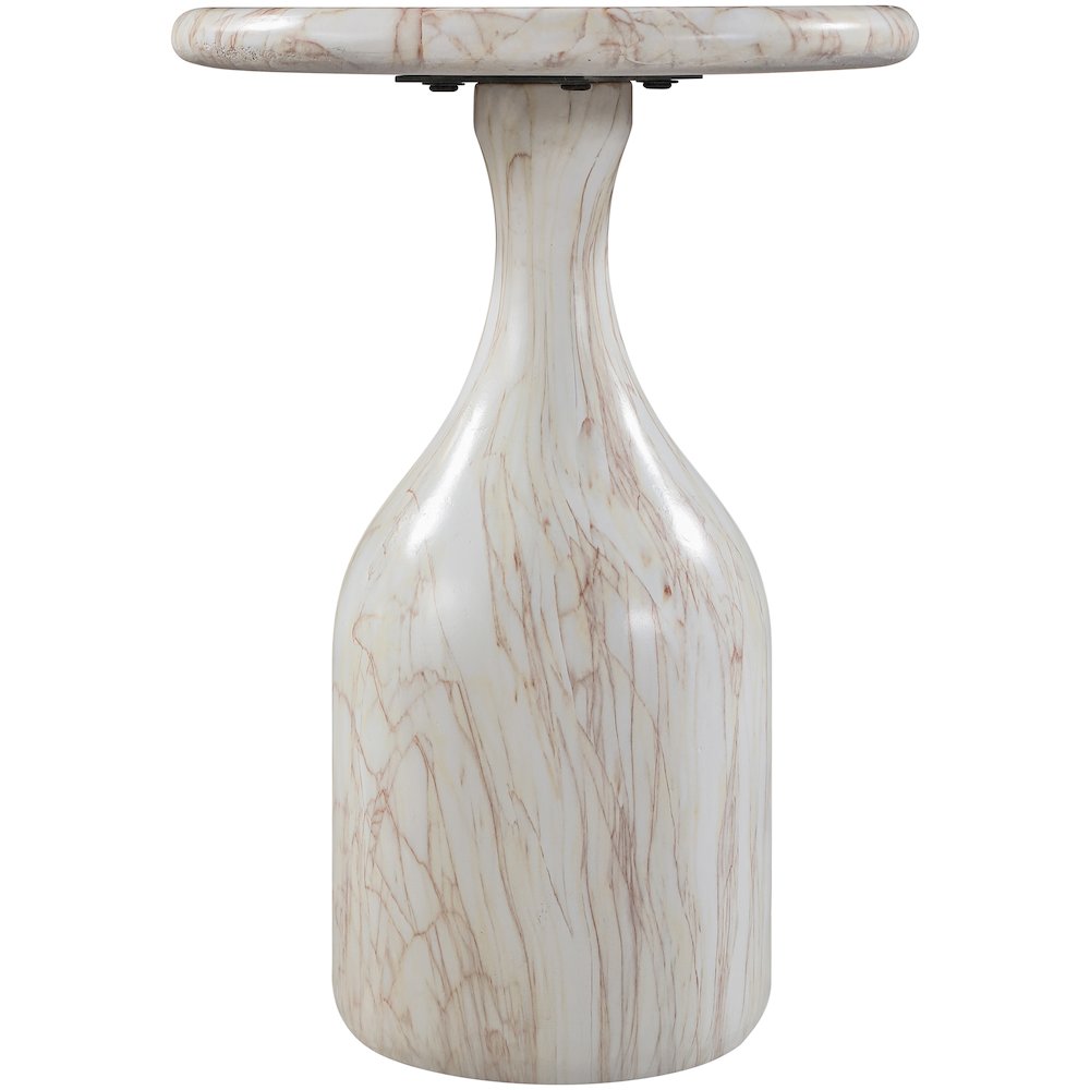 Savona White Concrete Indoor/Outdoor End Table. Picture 3