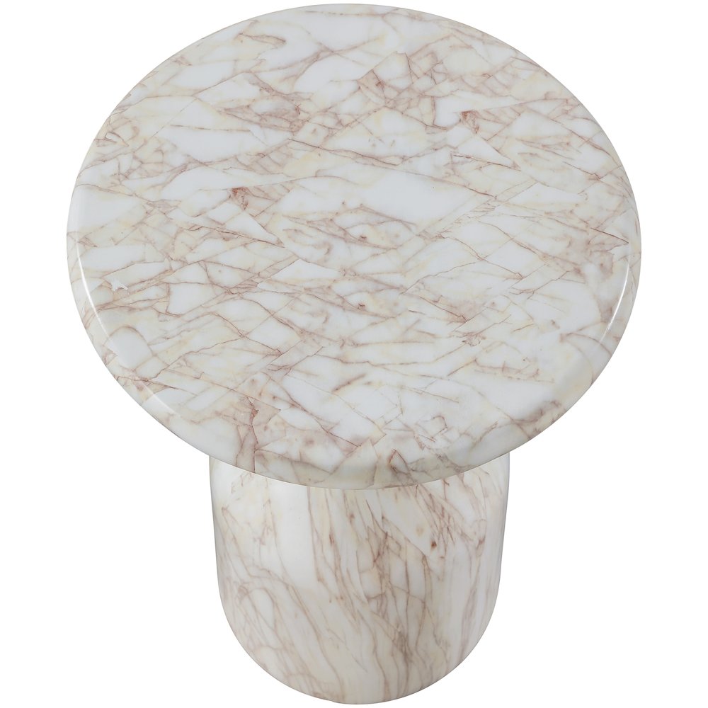 Savona White Concrete Indoor/Outdoor End Table. Picture 4