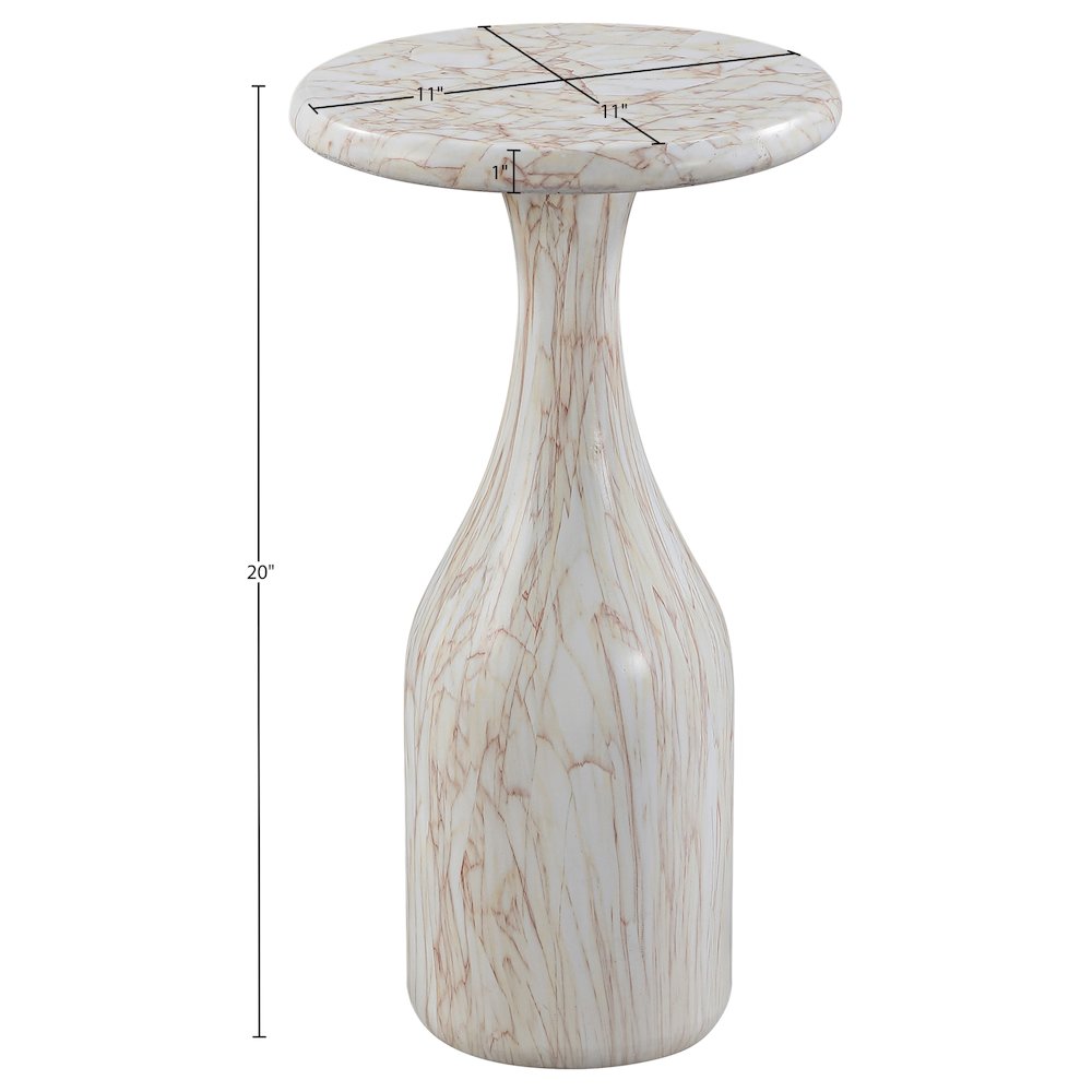 Savona White Concrete Indoor/Outdoor End Table. Picture 6