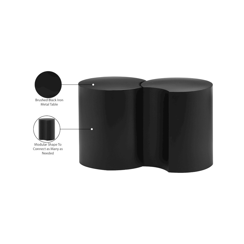 Dimple Black End Table. Picture 5