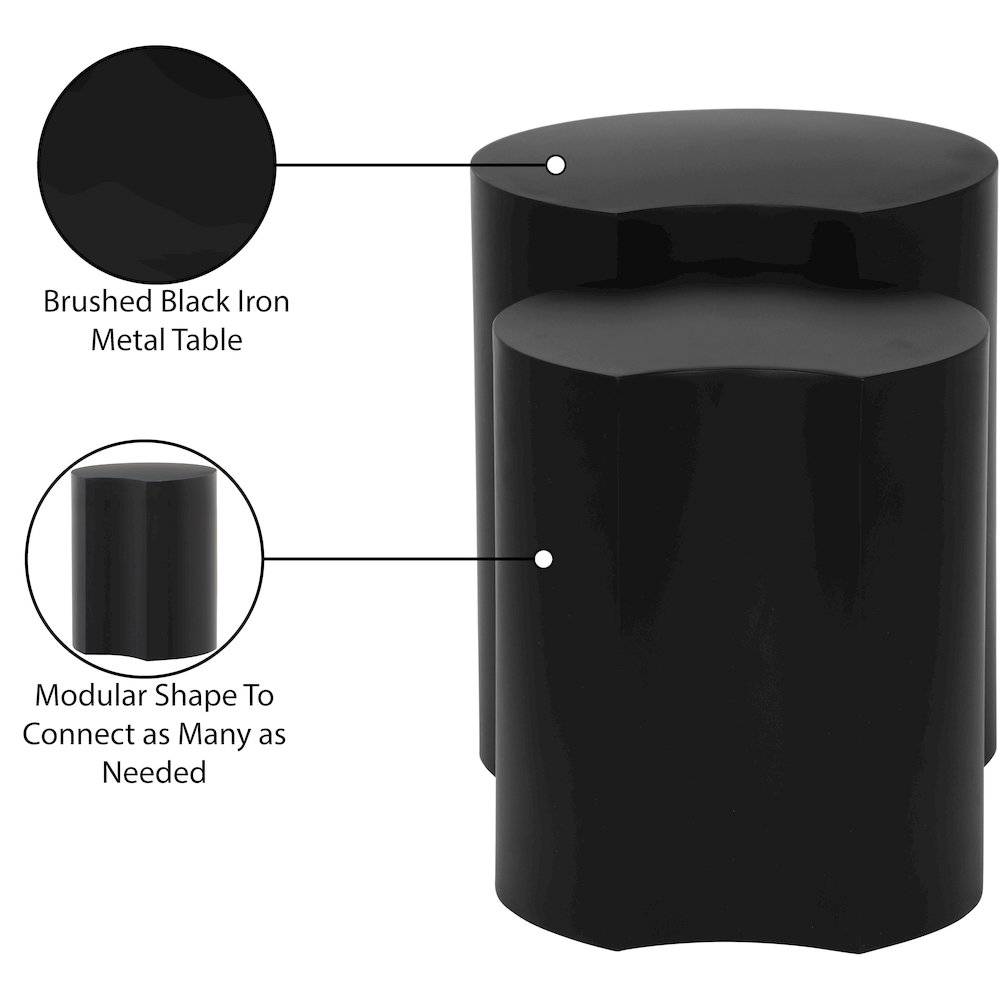 Dimple Black End Table. Picture 5