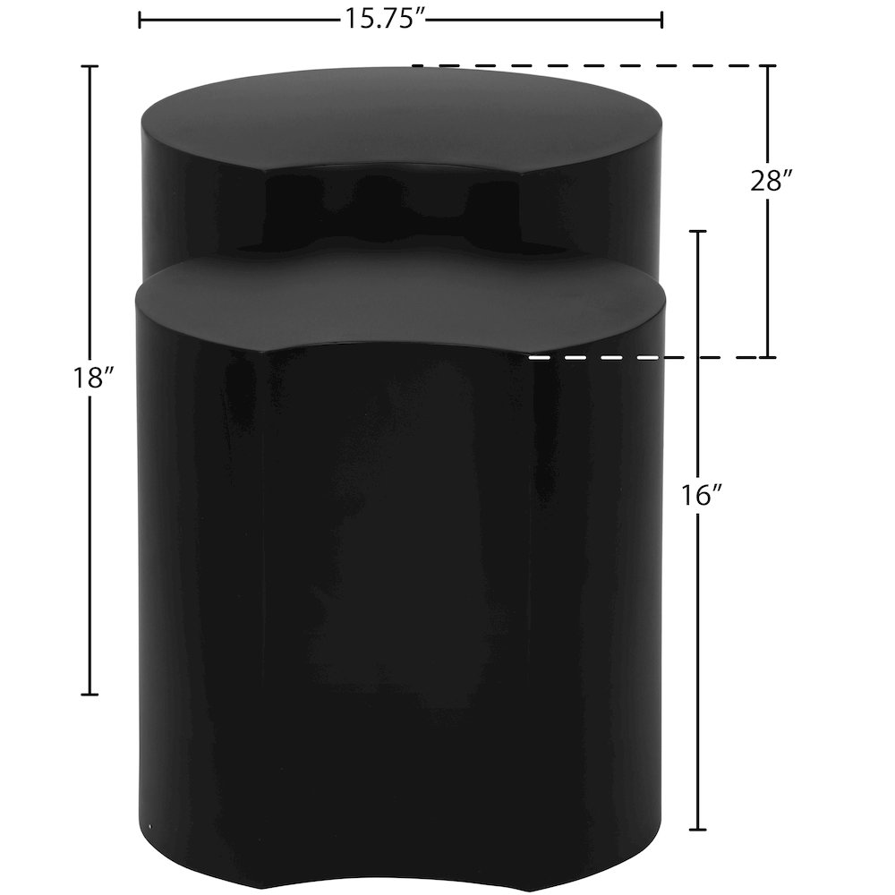 Dimple Black End Table. Picture 4