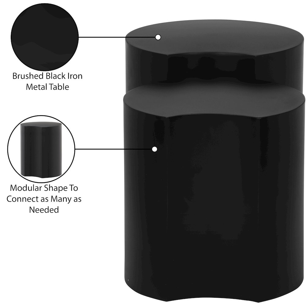Dimple Black End Table. Picture 5