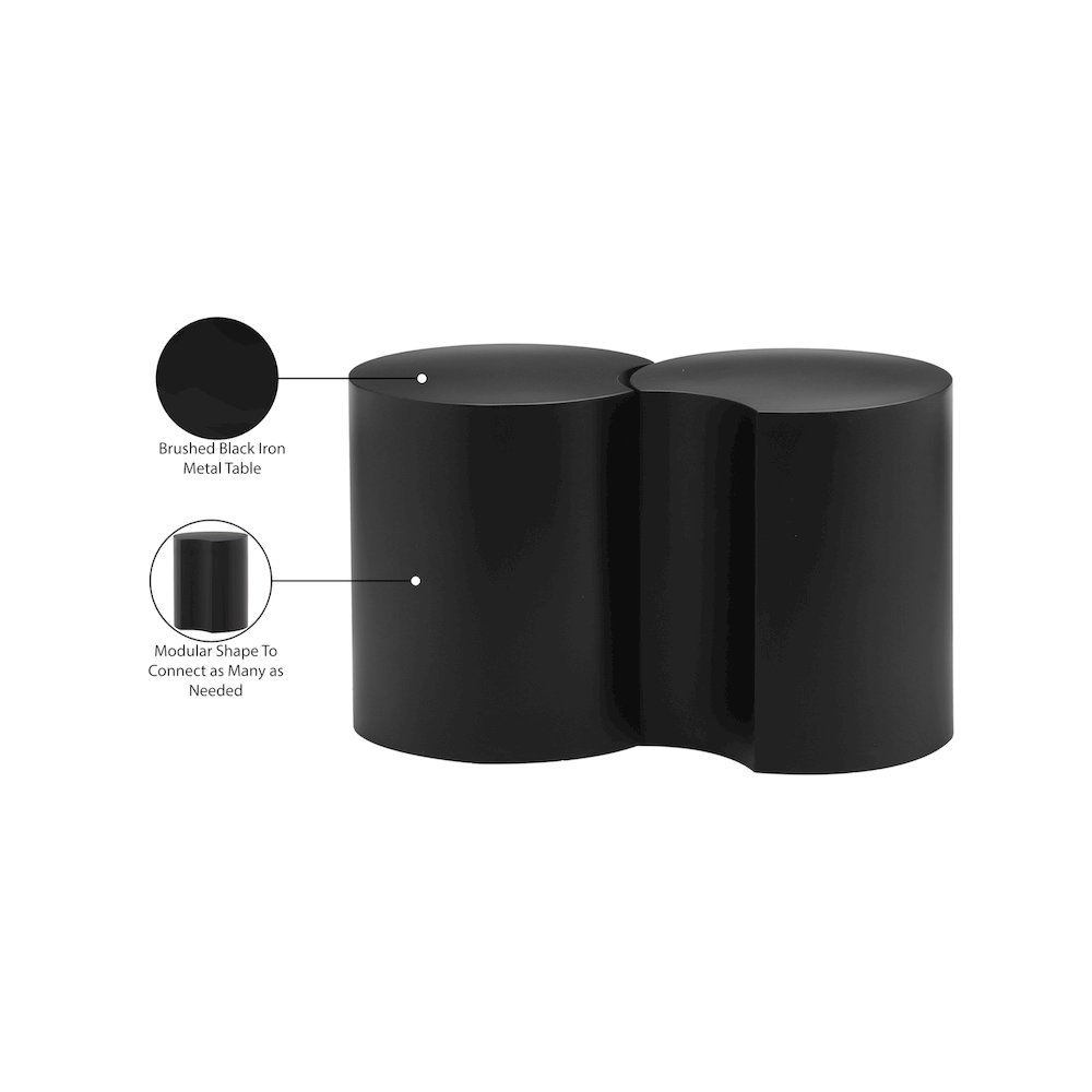 Dimple Black End Table. Picture 5