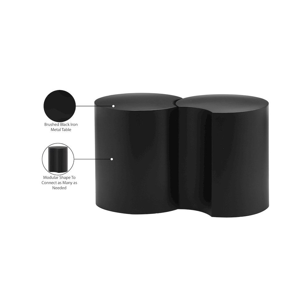 Dimple Black End Table. Picture 5