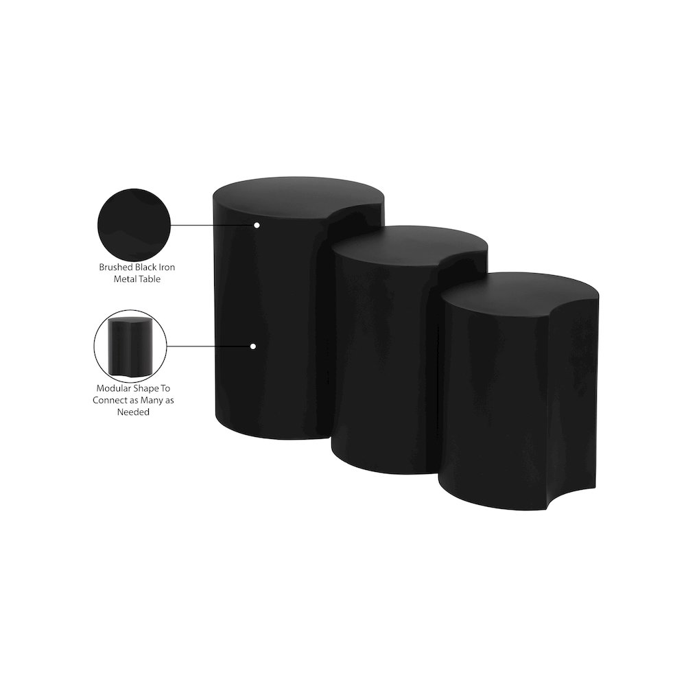 Dimple Black End Table. Picture 4