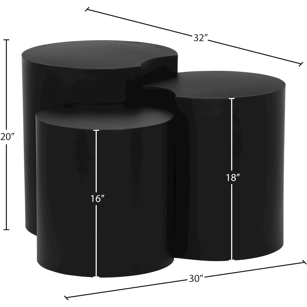 Dimple Black End Table. Picture 3