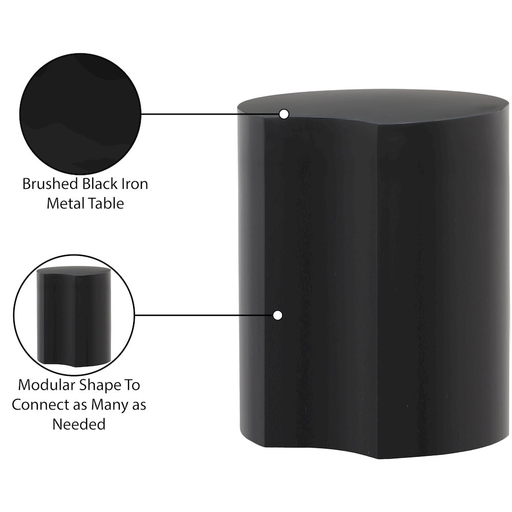 Dimple Black End Table. Picture 5
