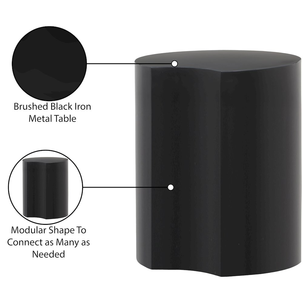 Dimple Black End Table. Picture 5