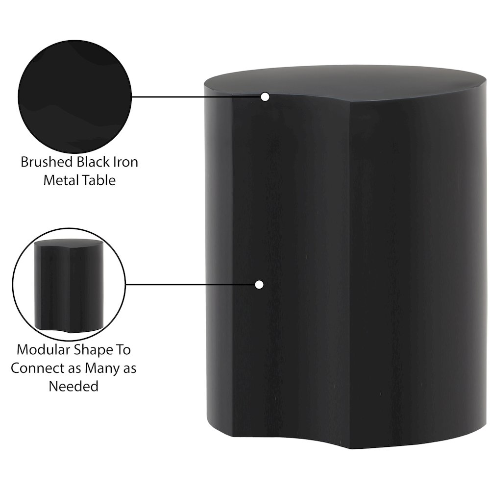 Dimple Black End Table. Picture 5