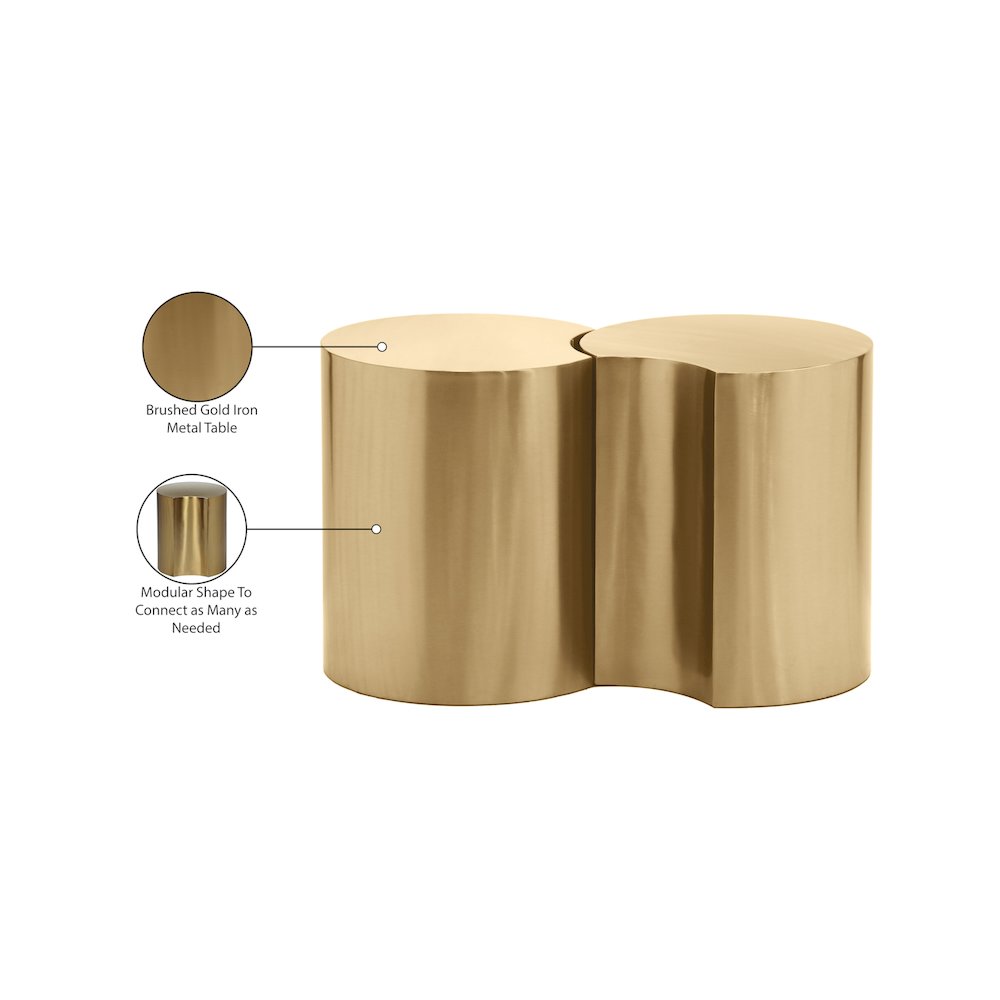 Dimple Gold End Table. Picture 5