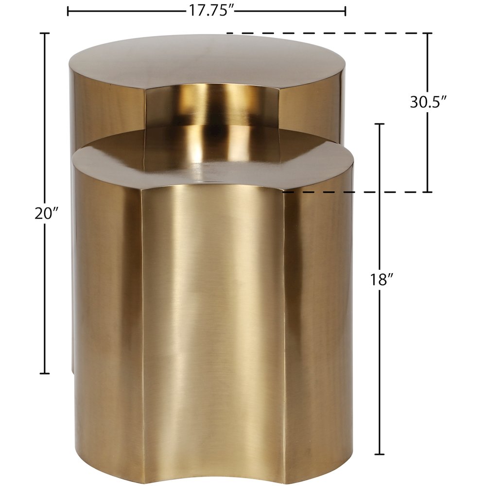 Dimple Gold End Table. Picture 4