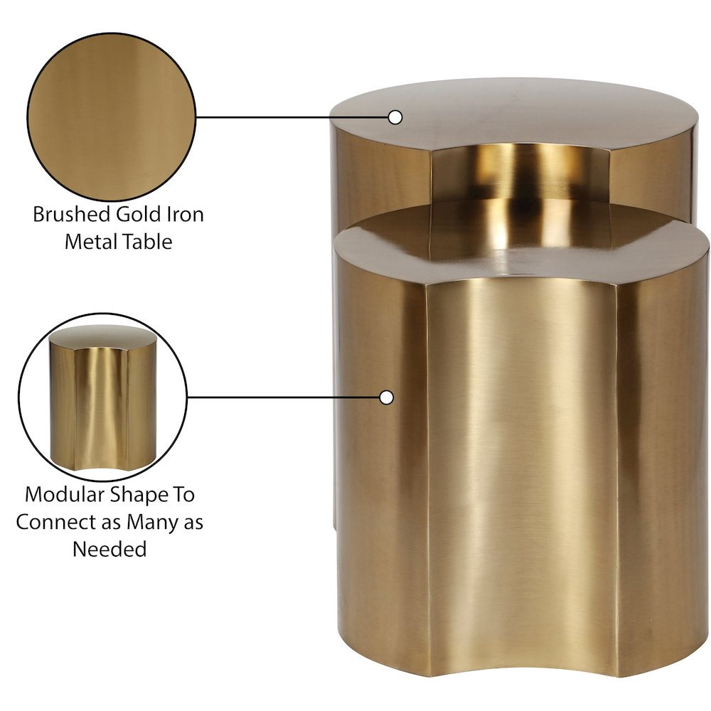 Dimple Gold End Table. Picture 5