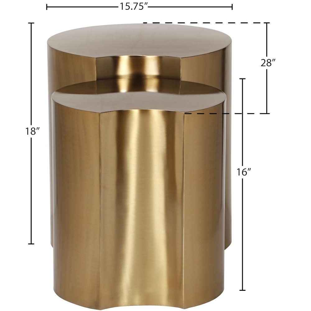 Dimple Gold End Table. Picture 4
