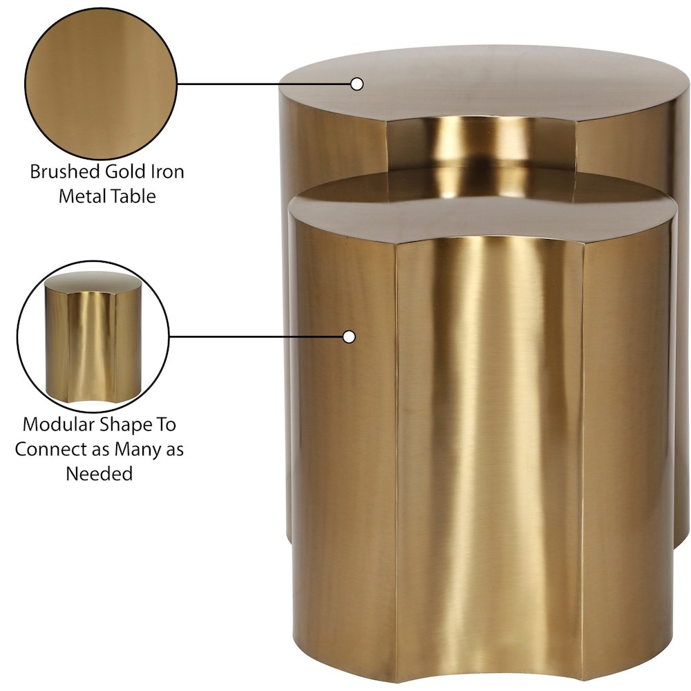 Dimple Gold End Table. Picture 5