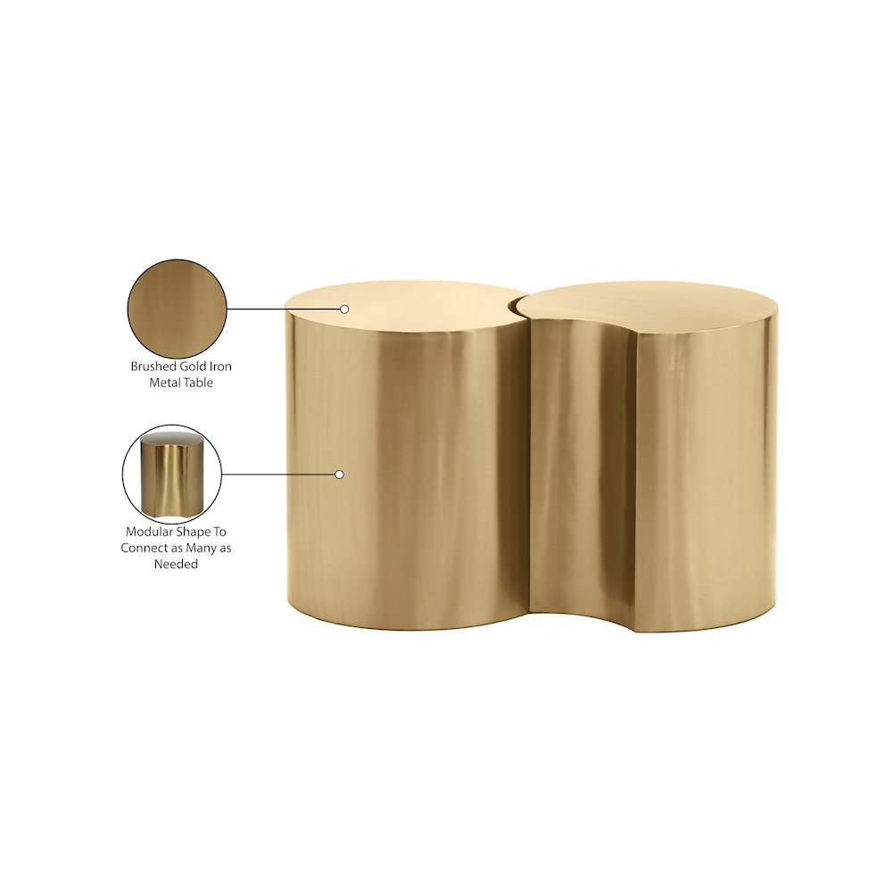 Dimple Gold End Table. Picture 5