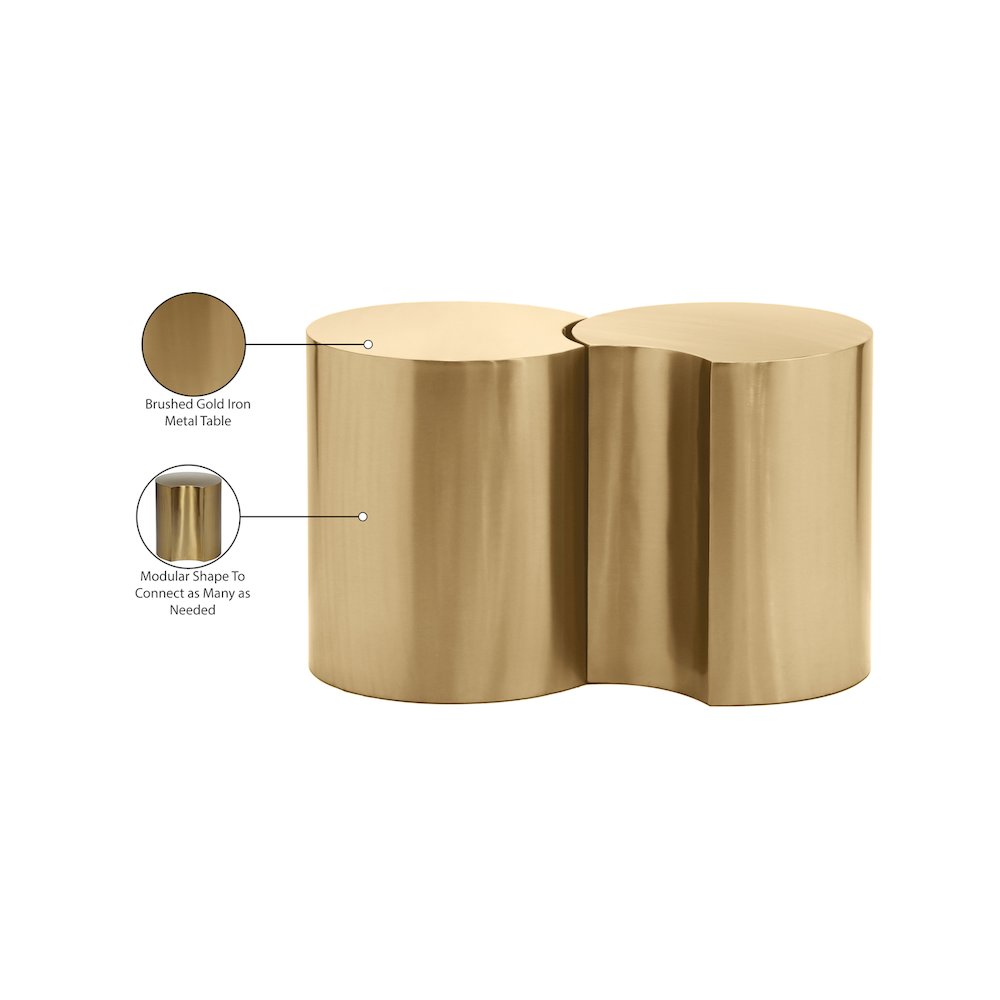 Dimple Gold End Table. Picture 5
