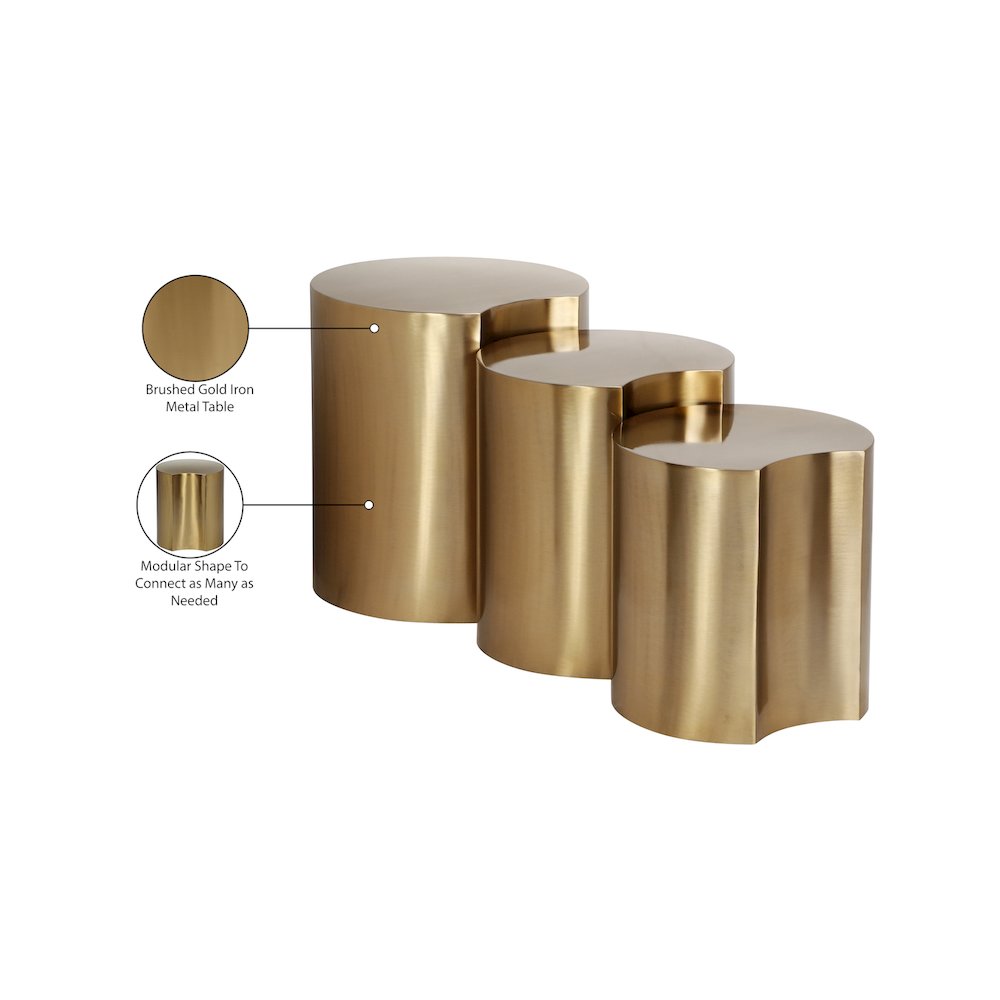Dimple Gold End Table. Picture 3
