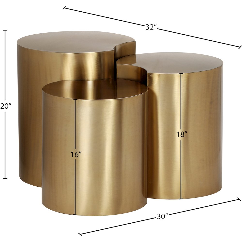 Dimple Gold End Table. Picture 3