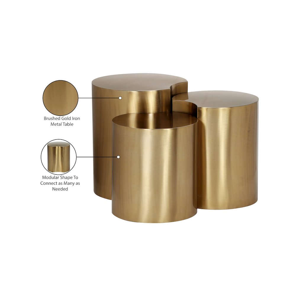 Dimple Gold End Table. Picture 4