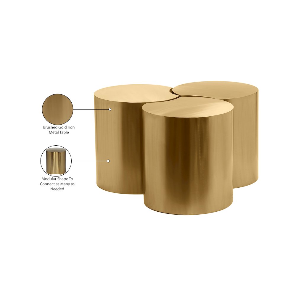 Dimple Gold Coffee Table. Picture 4