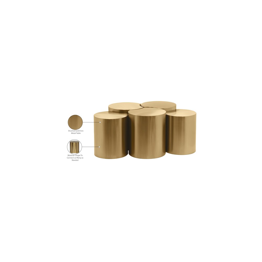 Dimple Gold Coffee Table. Picture 4