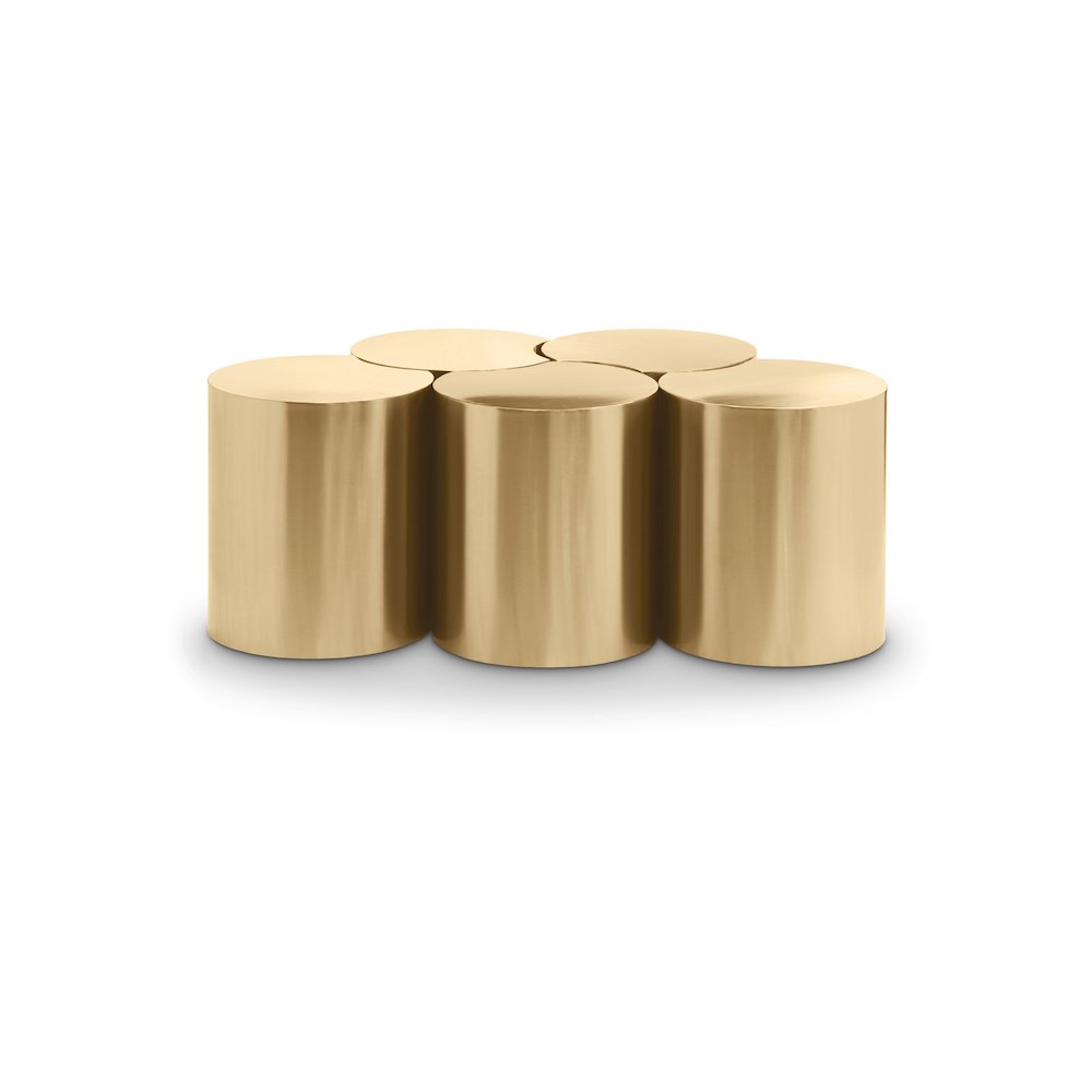 Dimple Gold Coffee Table. Picture 1