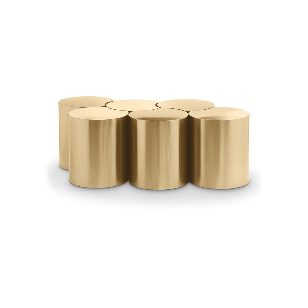 Dimple Gold Coffee Table. Picture 1