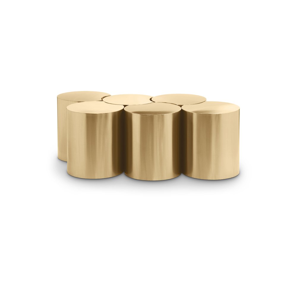 Dimple Gold Coffee Table. Picture 1