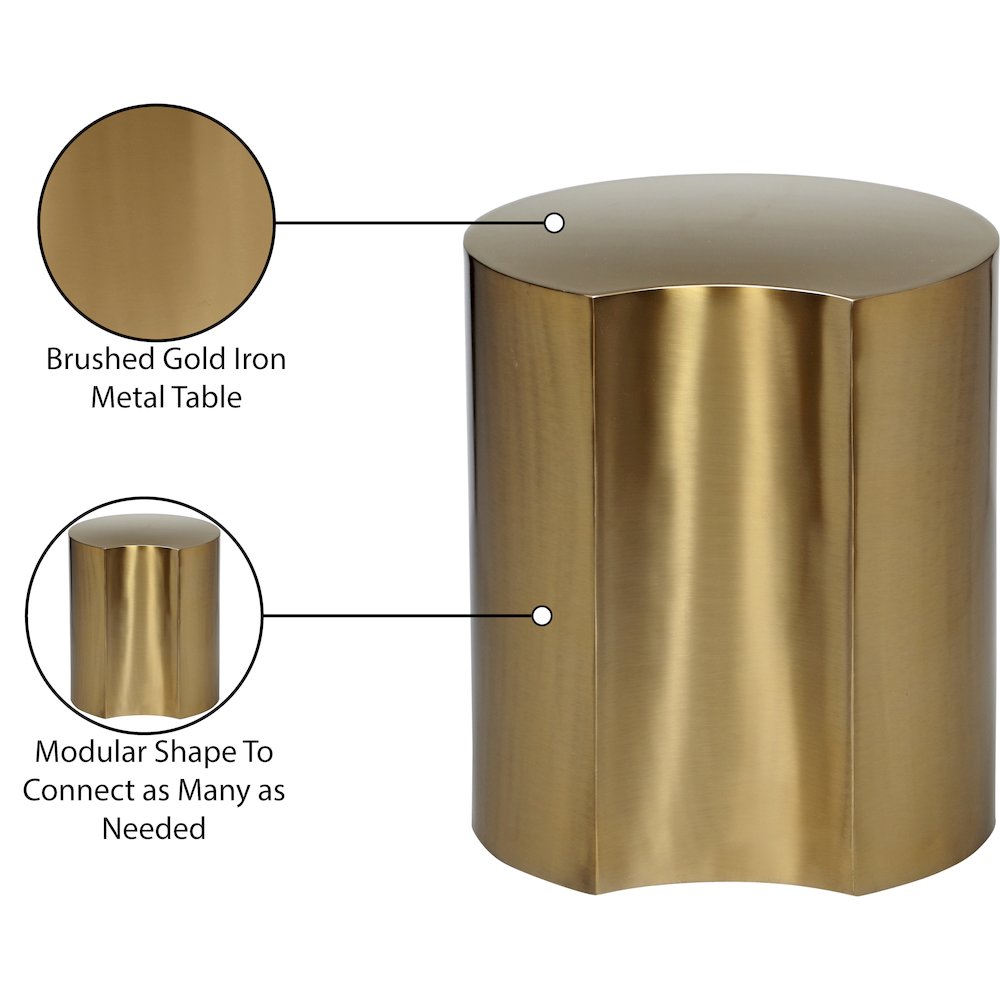 Dimple Gold End Table. Picture 5
