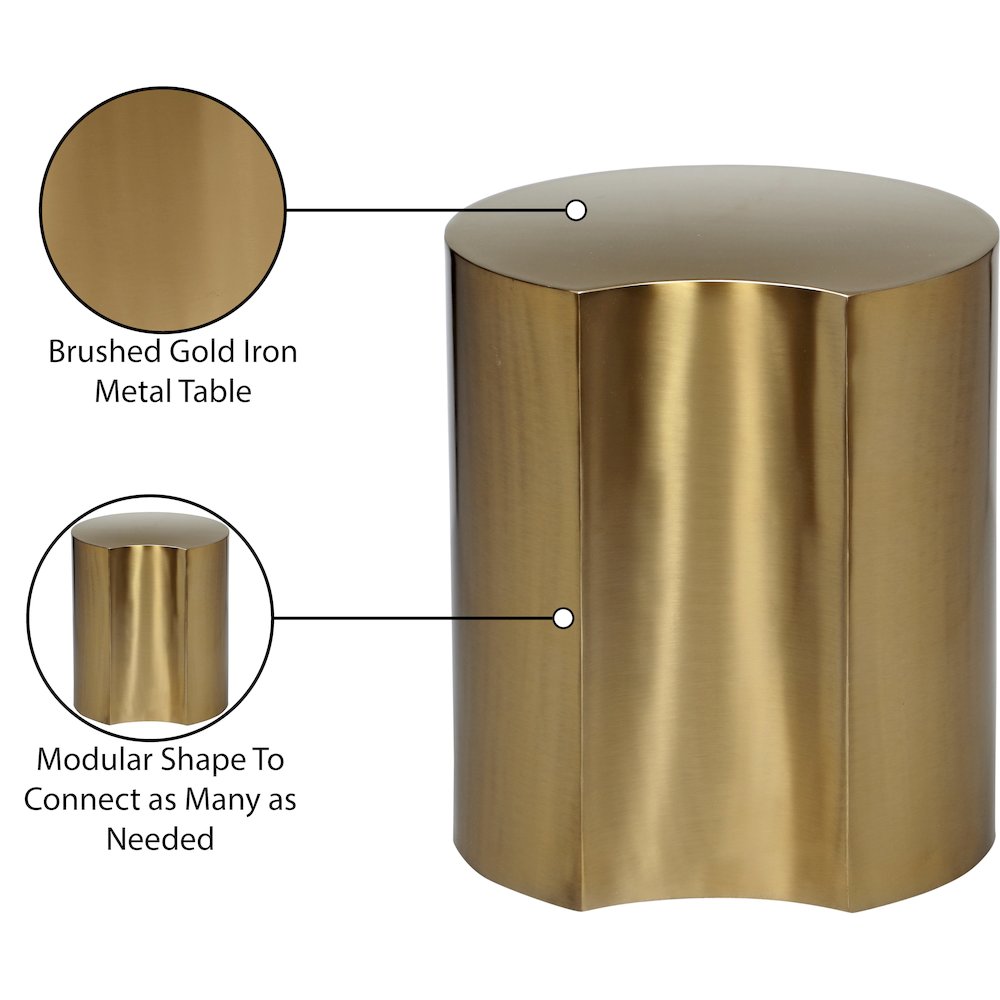Dimple Gold End Table. Picture 5