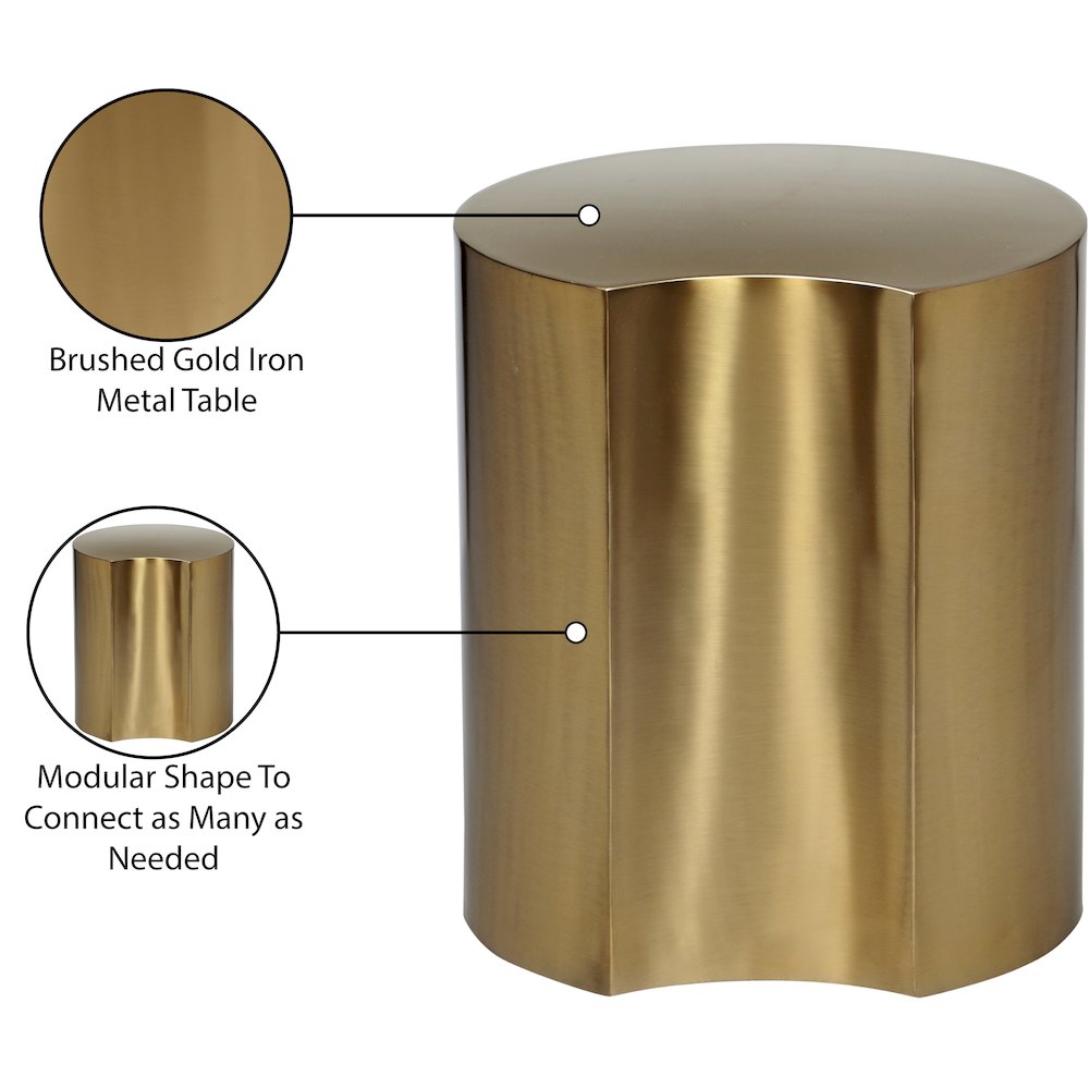 Dimple Gold End Table. Picture 5