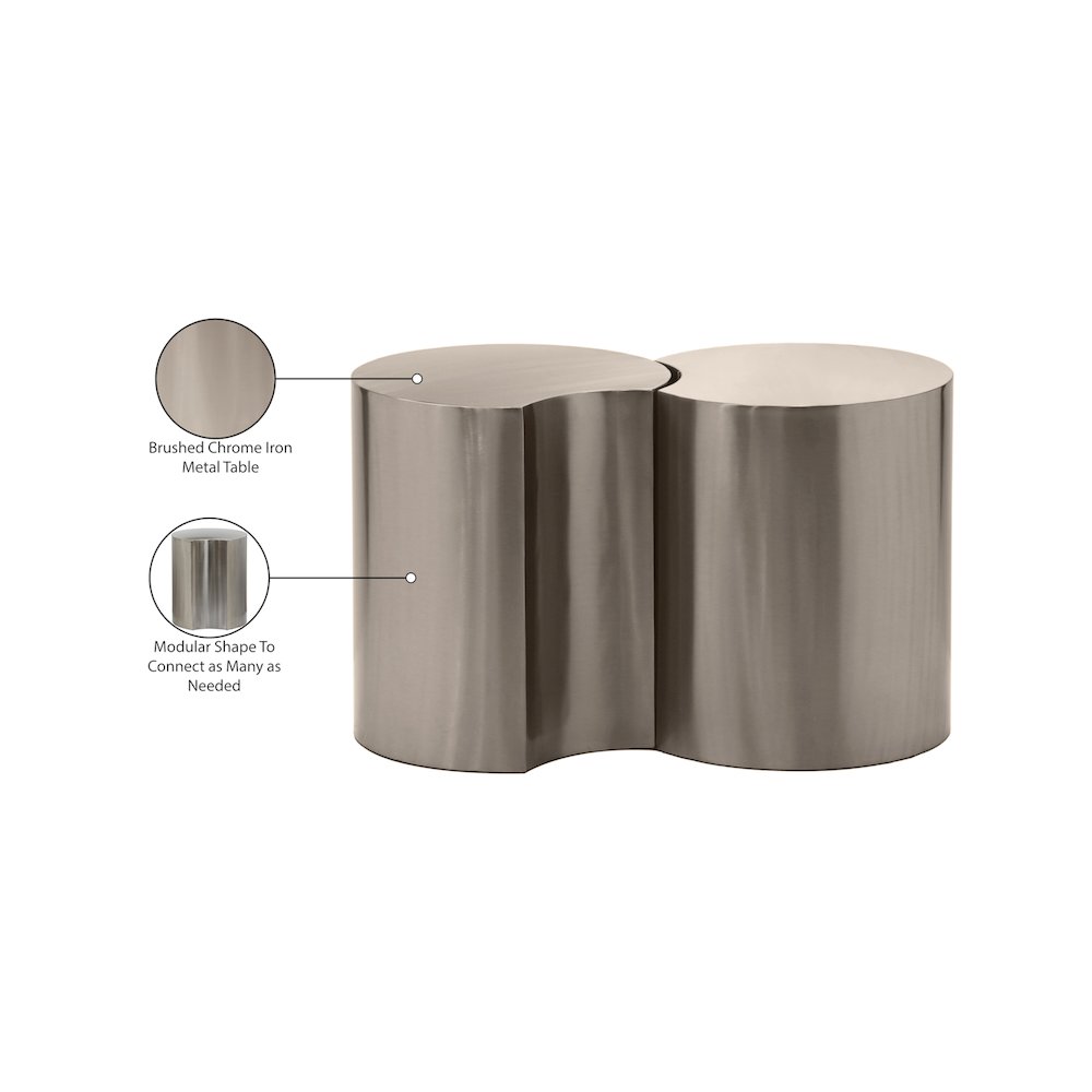 Dimple Silver End Table. Picture 5