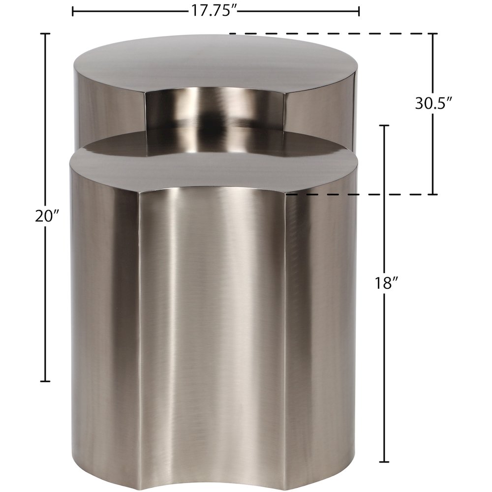 Dimple Silver End Table. Picture 4