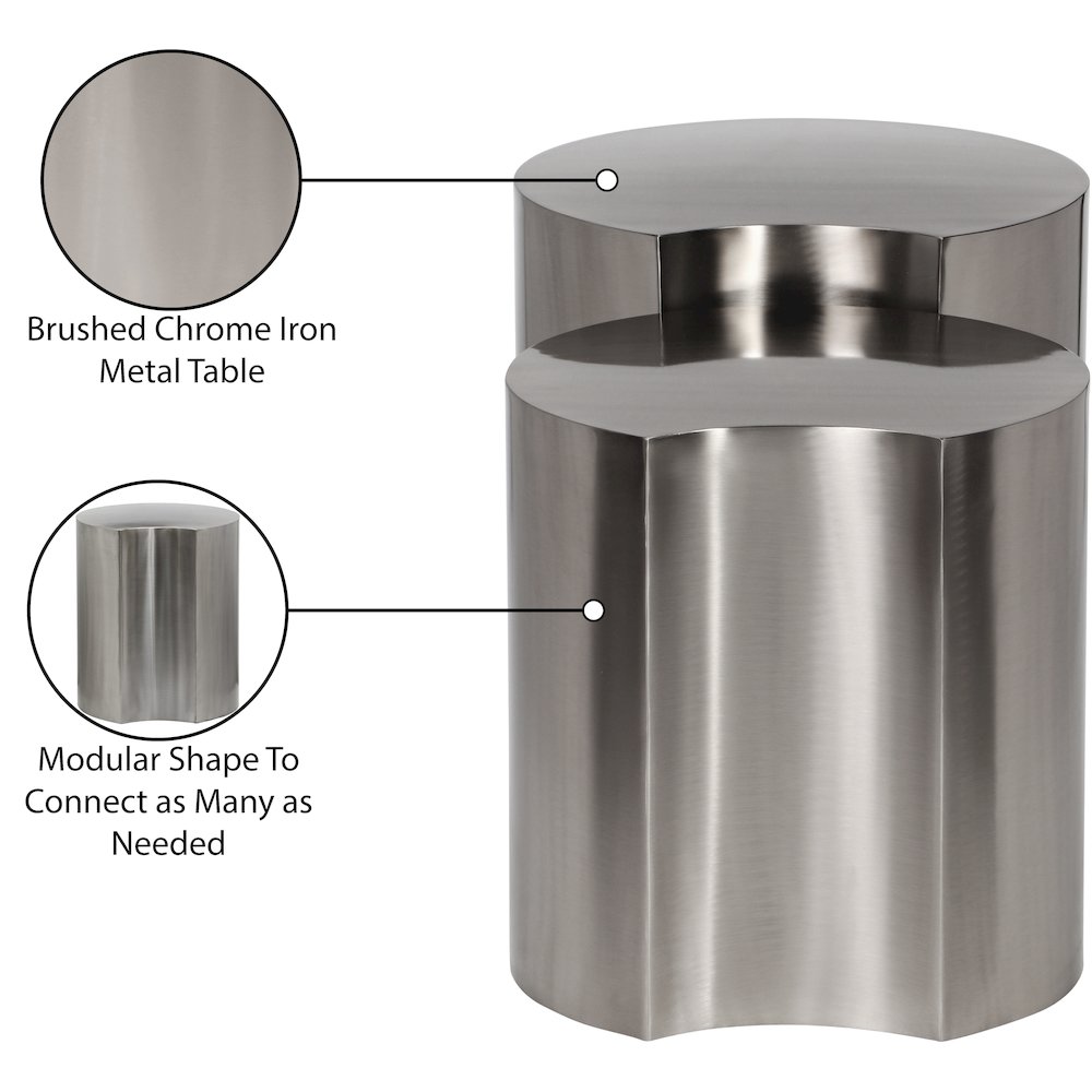 Dimple Silver End Table. Picture 5