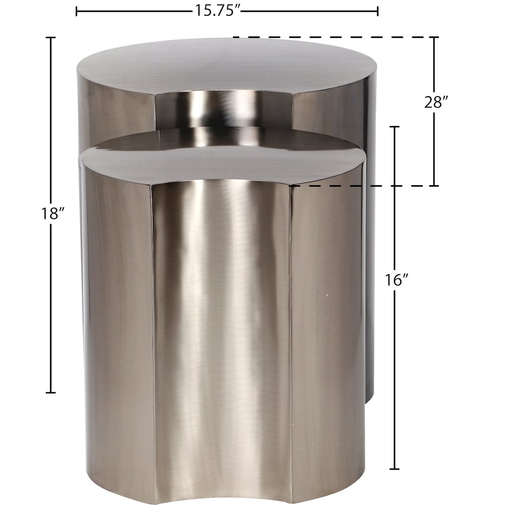 Dimple Silver End Table. Picture 4